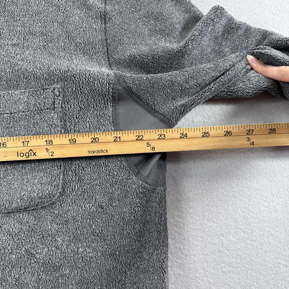 Vineyard Vines Jacket Mens Large Gray Fleece Snap Front Shirt Jacket Performance